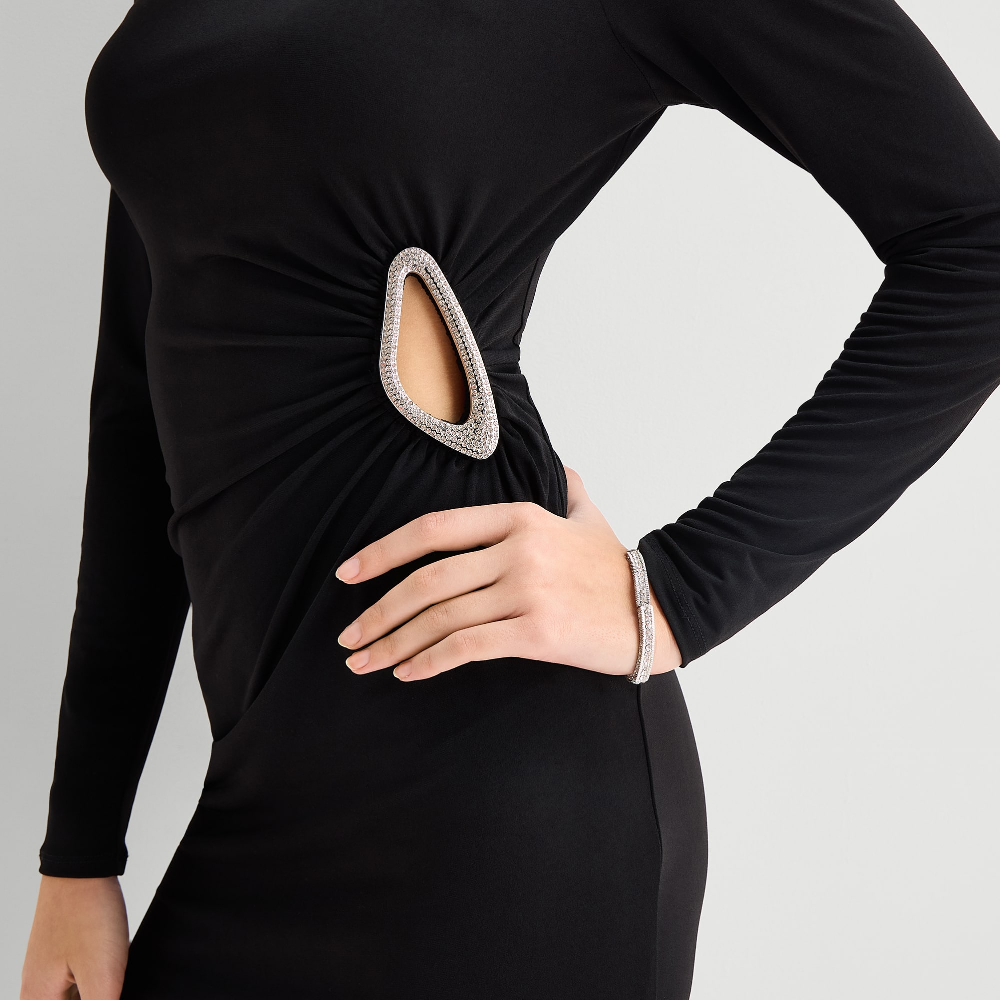 by&by Womens Juniors Crew Neck Long Sleeve Drop Shoulder Bodycon Dress
