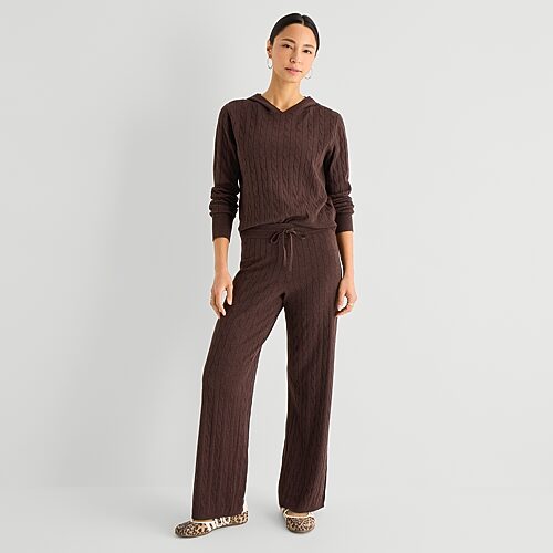 Stylus Womens Straight Pull-on Pant In Brown