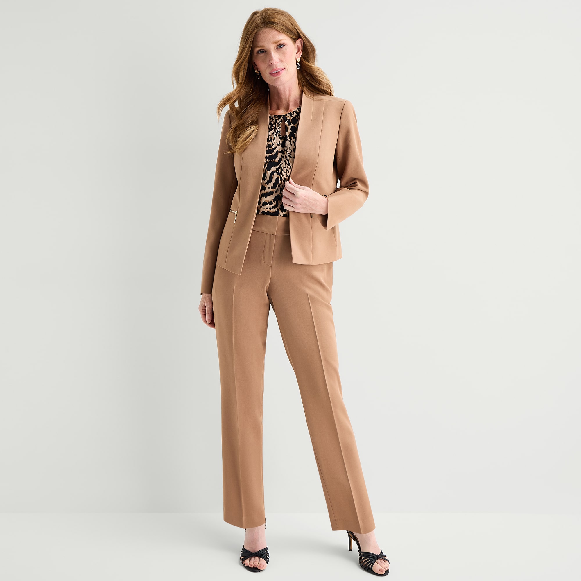 Black Label by Evan-Picone Womens Classic Fit Suit Jacket
