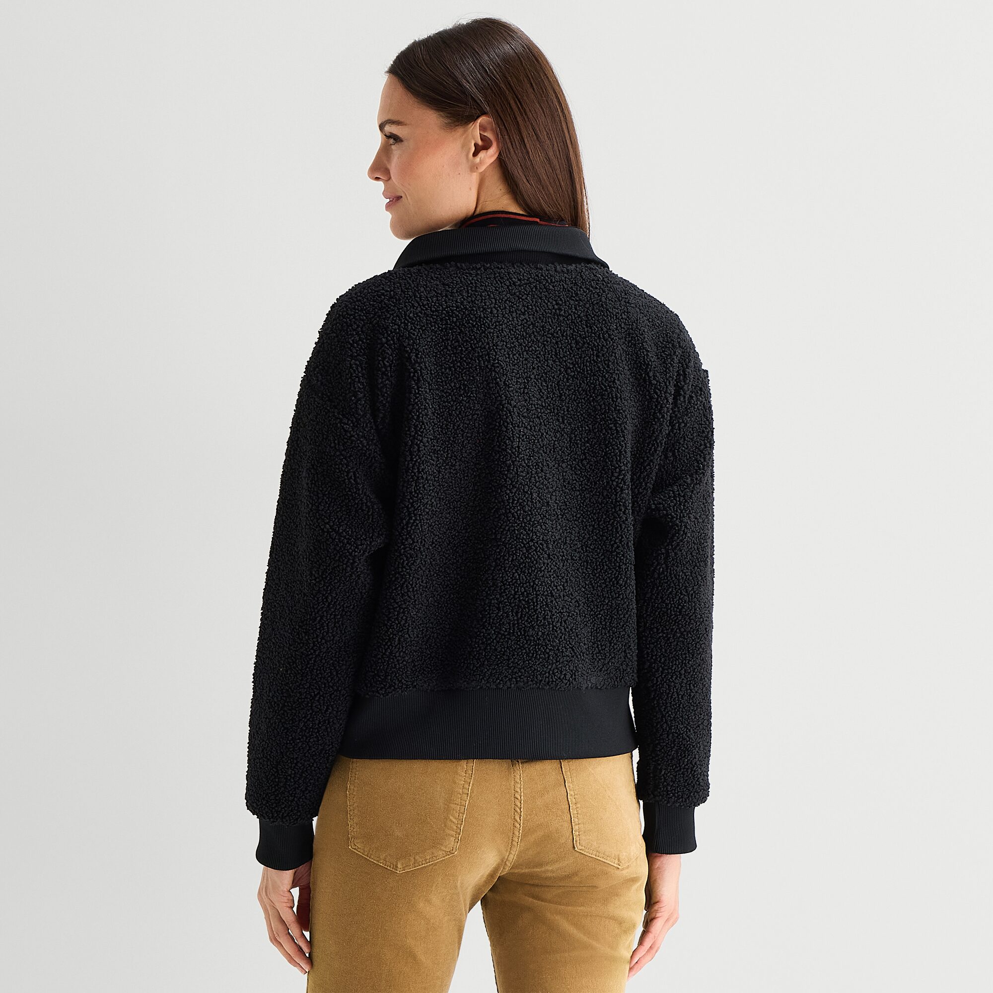 St. John's Bay Womens Long Sleeve Quarter-Zip Pullover