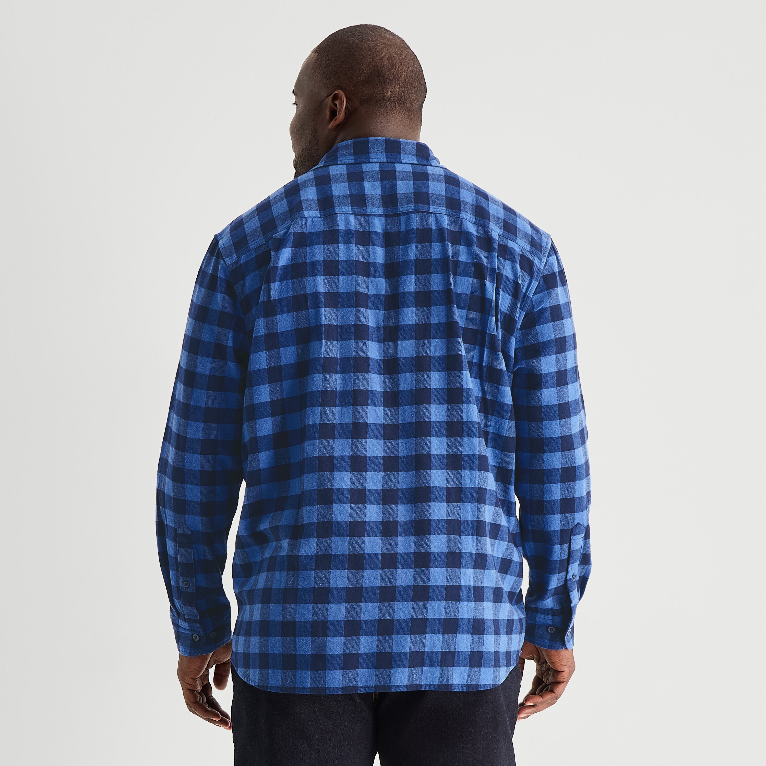 mutual weave Mens Long Sleeve Regular Fit Big and Tall Flannel Shirt