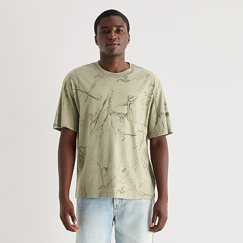 Arizona Mens Crew Neck Short Sleeve T-shirt In Green