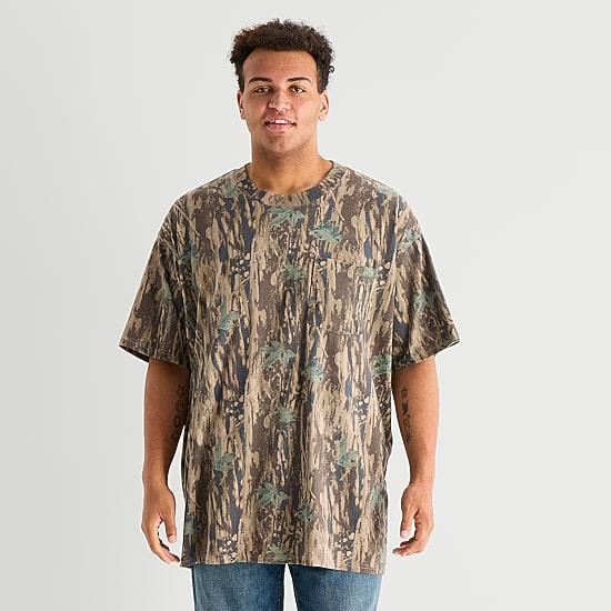 Arizona Mens Crew Neck Short Sleeve Big and Tall T-Shirt