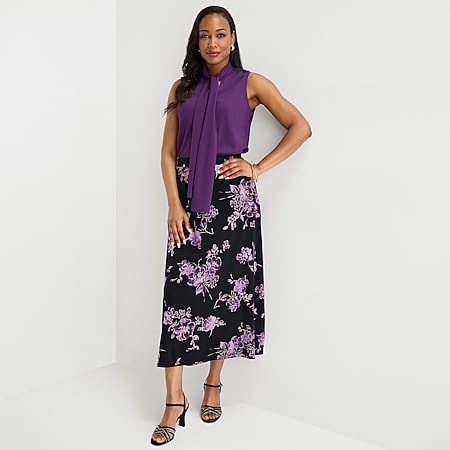 Black Label by Evan-Picone Knit Womens Mid Rise Maxi Skirt, Color