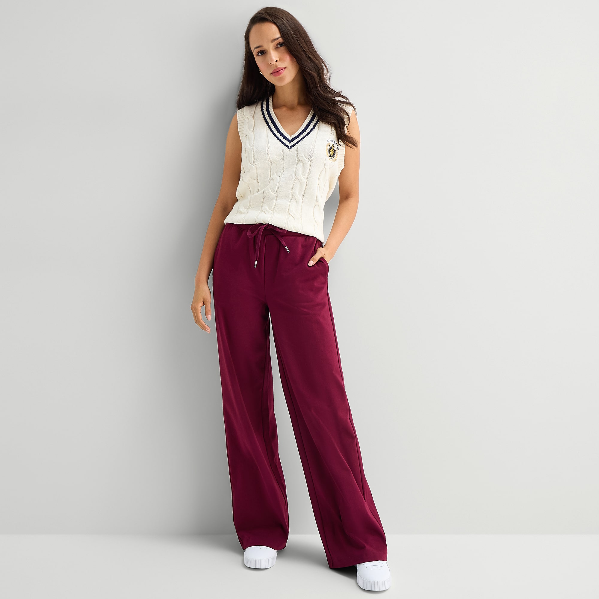 St. John's Bay Womens Wide Leg Pull-On Pant