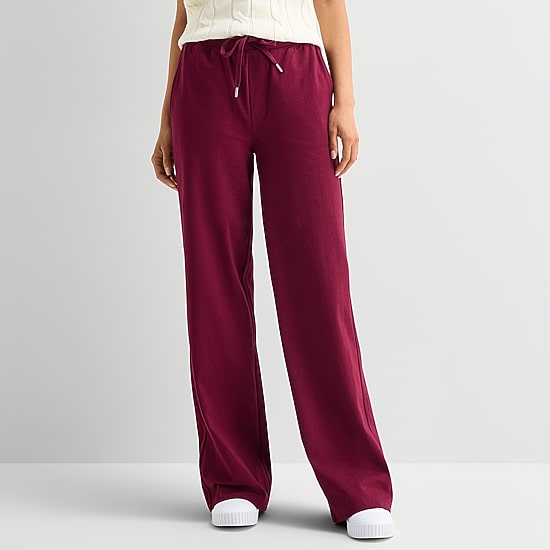 St. John's Bay Womens Wide Leg Pull-On Pant