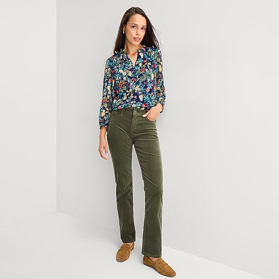 St. John's Bay Womens Mid Rise Straight Corduroy Pant