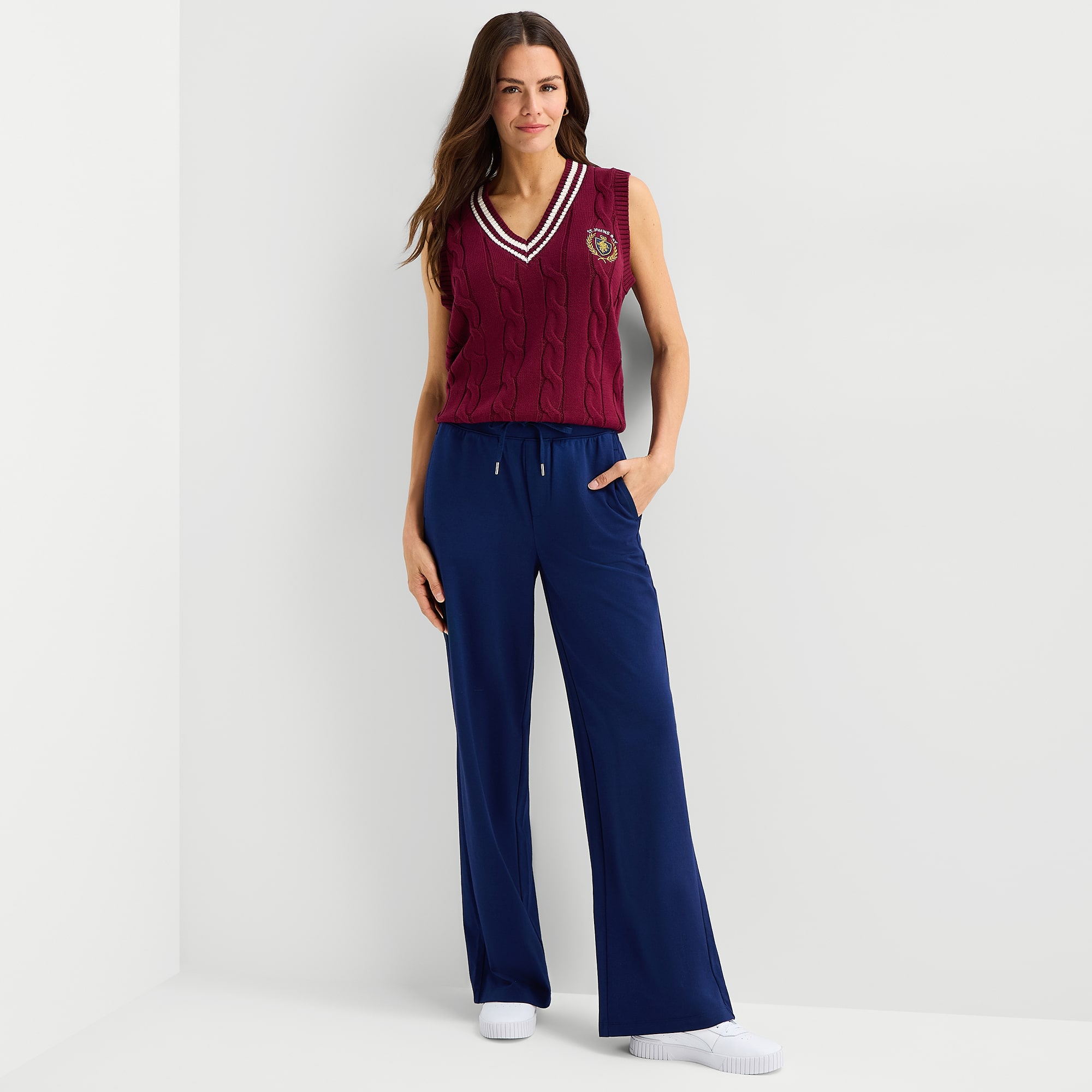 St. John's Bay Womens Wide Leg Pull-On Pant