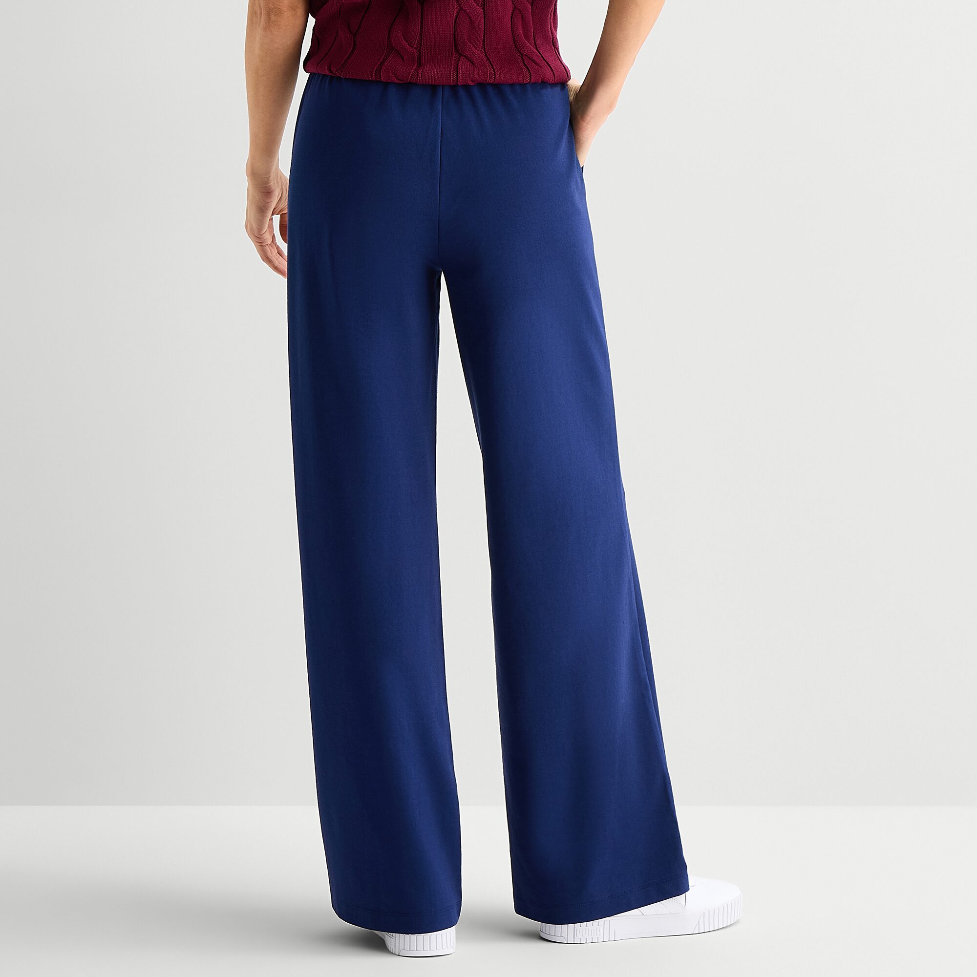 St. John's Bay Womens Wide Leg Pull-On Pant