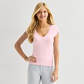 Forever 21 Womens Juniors V Neck Short Sleeve T-Shirt