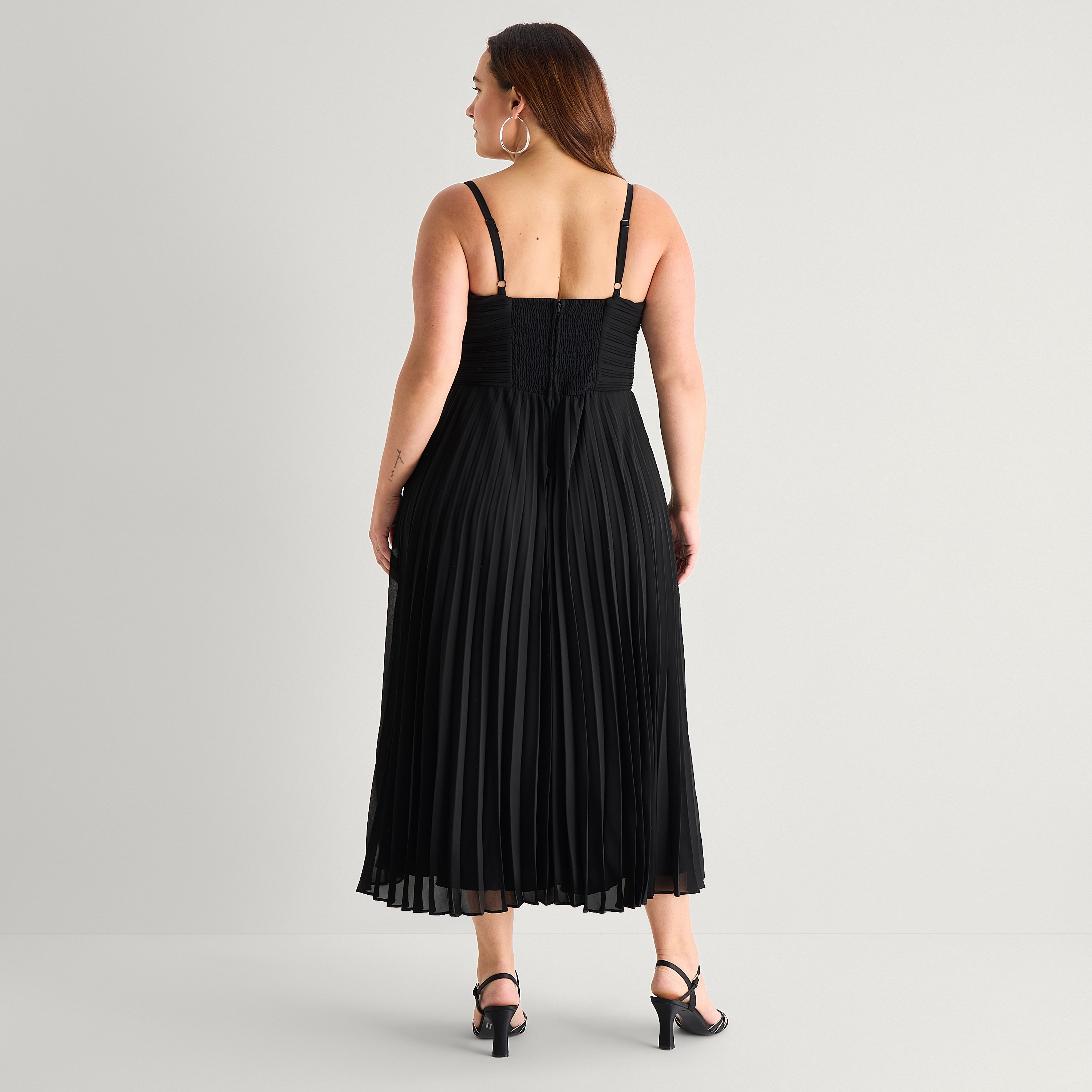 Premier Amour Womens Plus Midi Sweetheart Neck Sleeveless Maxi Dress