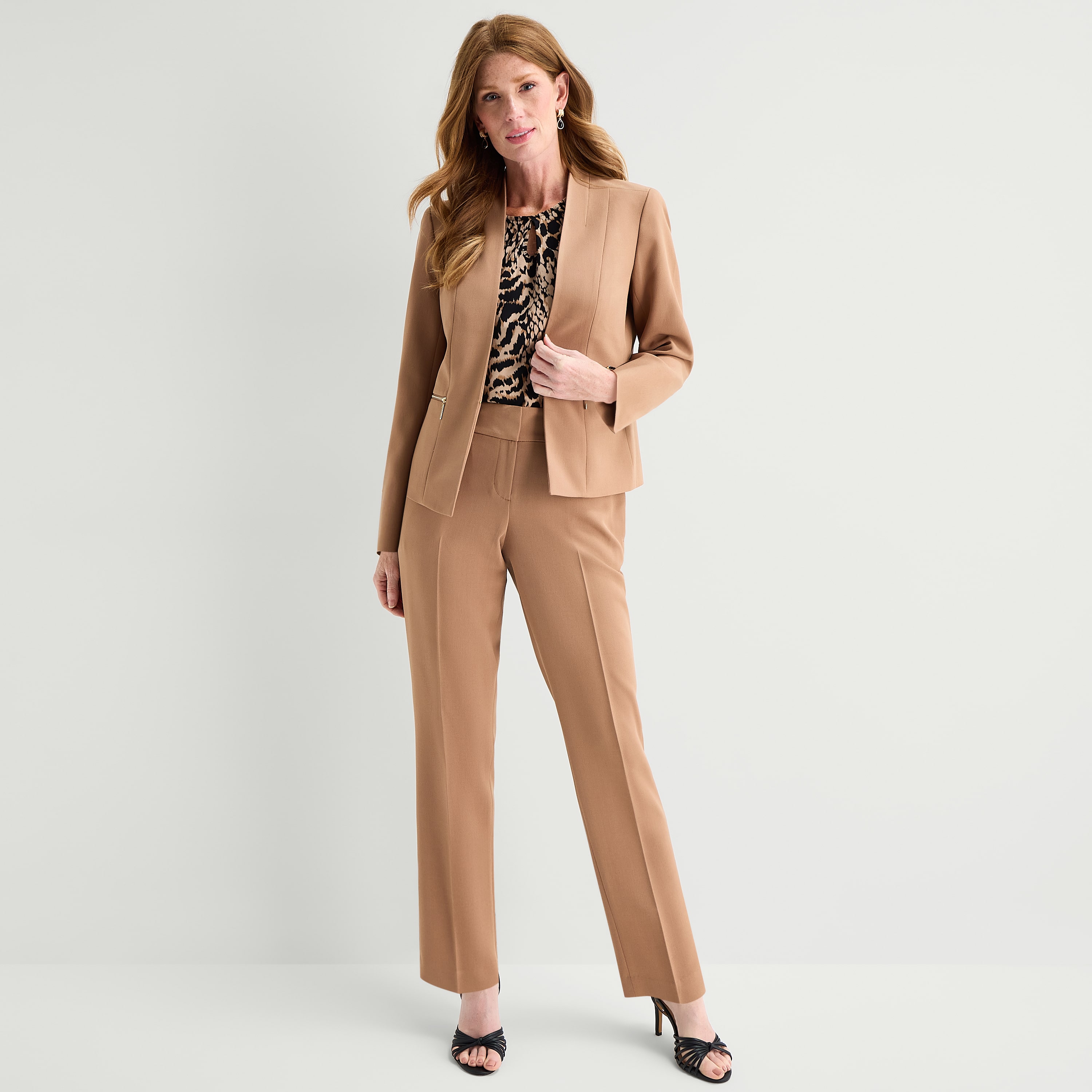 Black Label by Evan-Picone Womens Classic Fit Suit Jacket