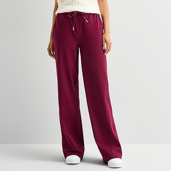 St. John's Bay Womens Wide Leg Pull-On Pant