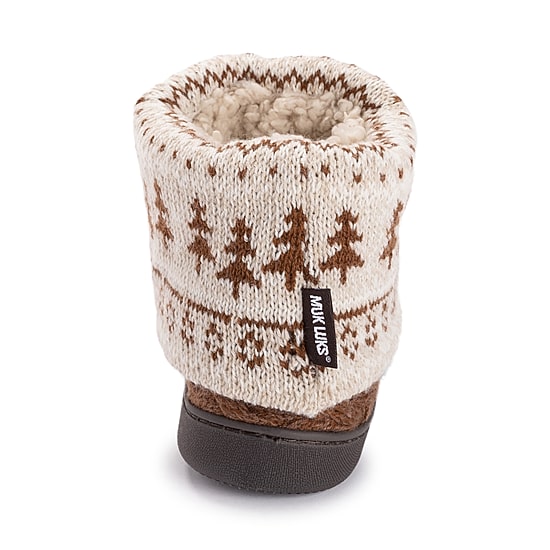 Muk Luks Womens Memory Foam Slip Resistant Bootie Slippers