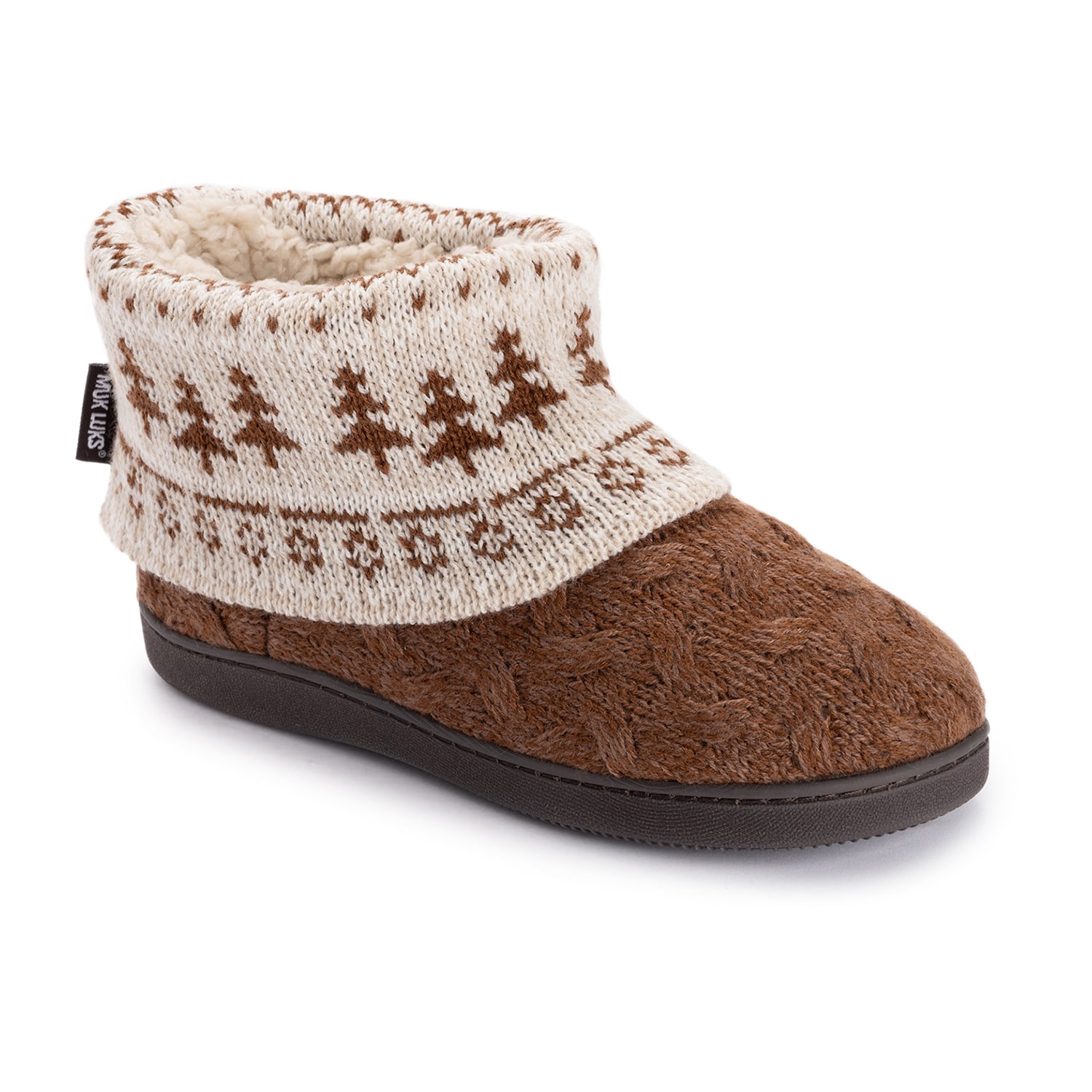 Muk Luks Ml F 26 Ds Slippers Womens Memory Foam Slip Resistant Bootie
