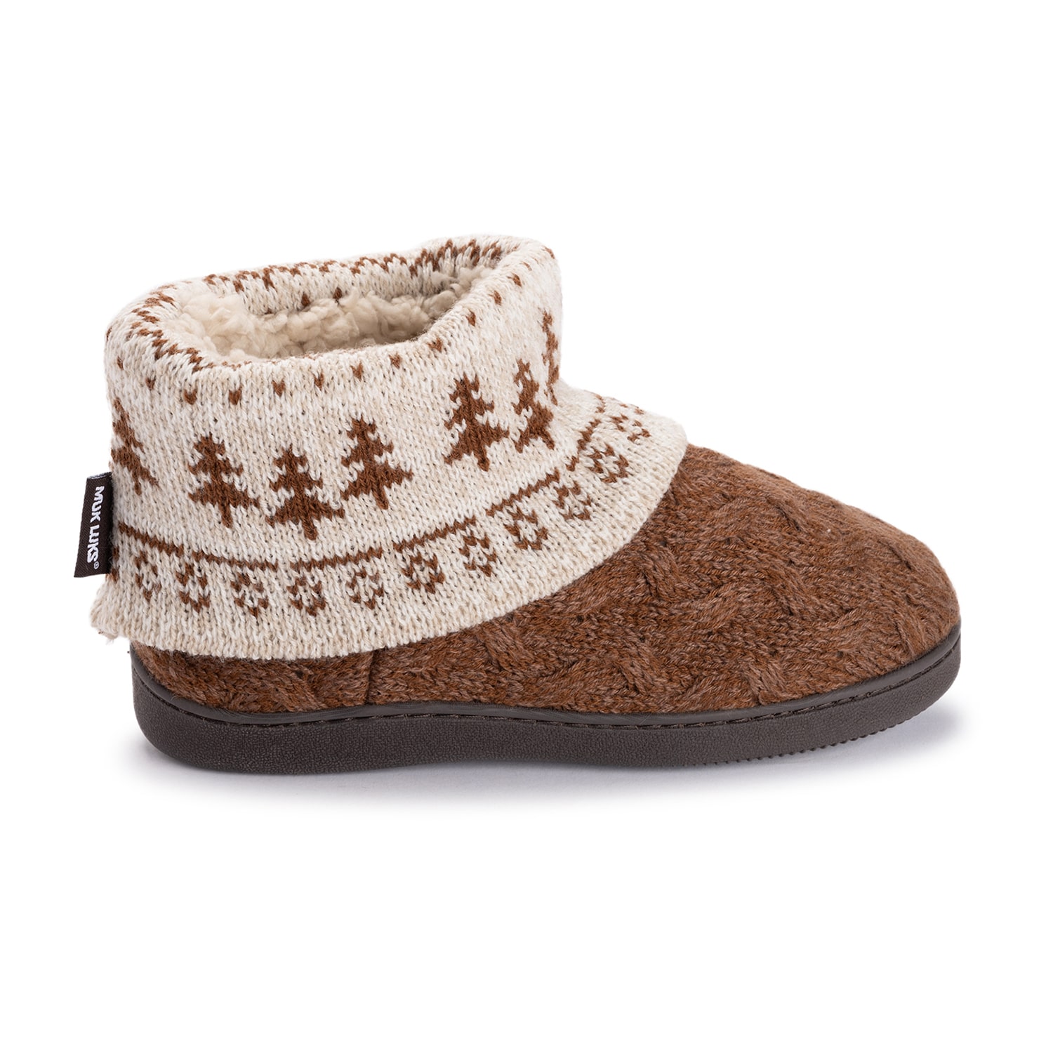 Muk Luks Ml F 26 Ds Slippers Womens Memory Foam Slip Resistant Bootie