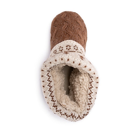 Muk Luks Womens Memory Foam Slip Resistant Bootie Slippers