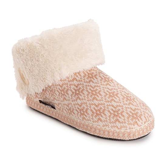 Muk Luks Womens Memory Foam Slip Resistant Bootie Slippers