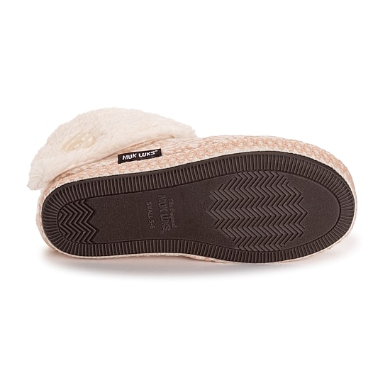 Muk Luks Womens Memory Foam Slip Resistant Bootie Slippers