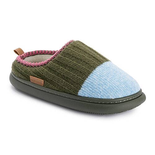 Muk Luks Womens Memory Foam Slip Resistant Clog Slippers In Green