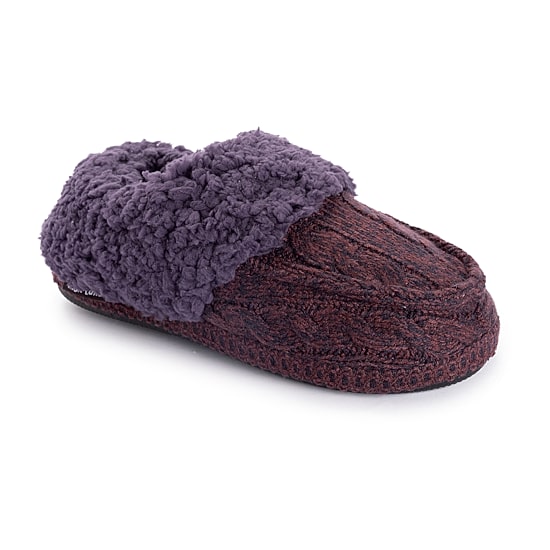 Muk Luks Womens Memory Foam Slip Resistant Slip-On Slippers