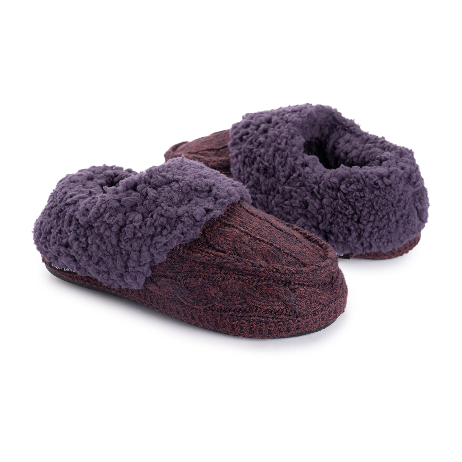 Muk Luks Ml F 26 Ds Slippers Womens Memory Foam Slip Resistant Slip-On