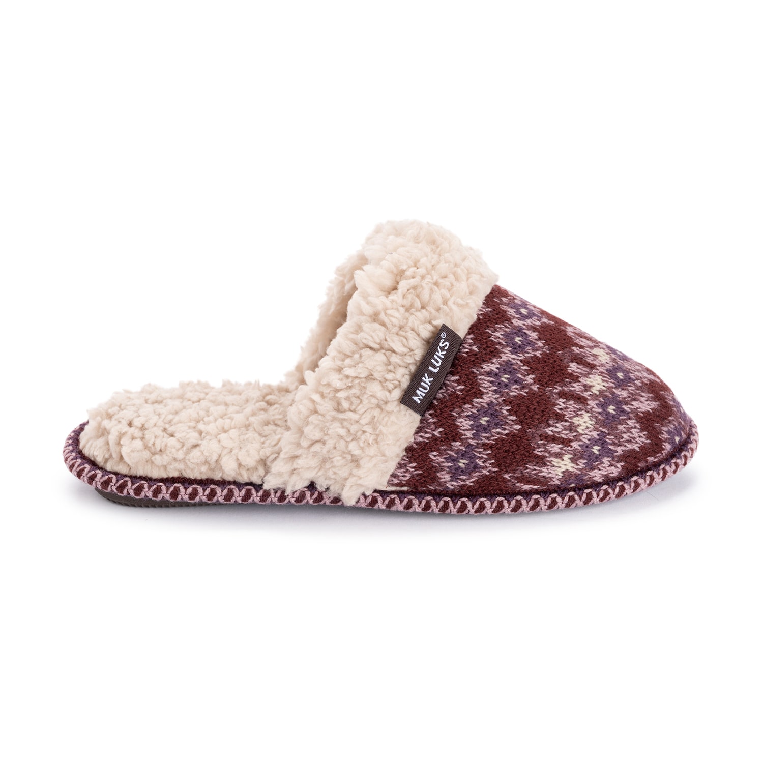 Muk Luks Ml F 26 Ds Slippers Womens Memory Foam Slip Resistant Slip-On