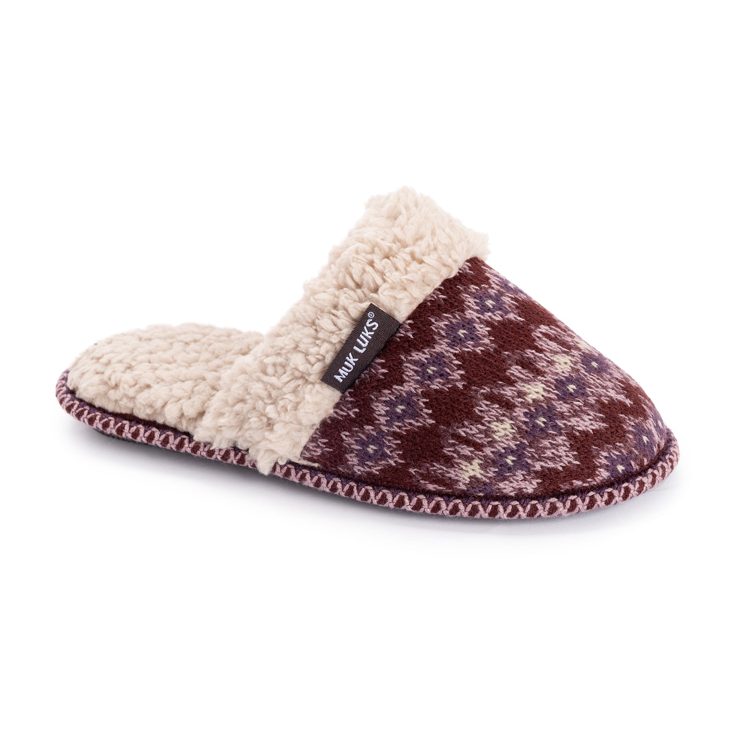 Muk Luks Ml F 26 Ds Slippers Womens Memory Foam Slip Resistant Slip-On