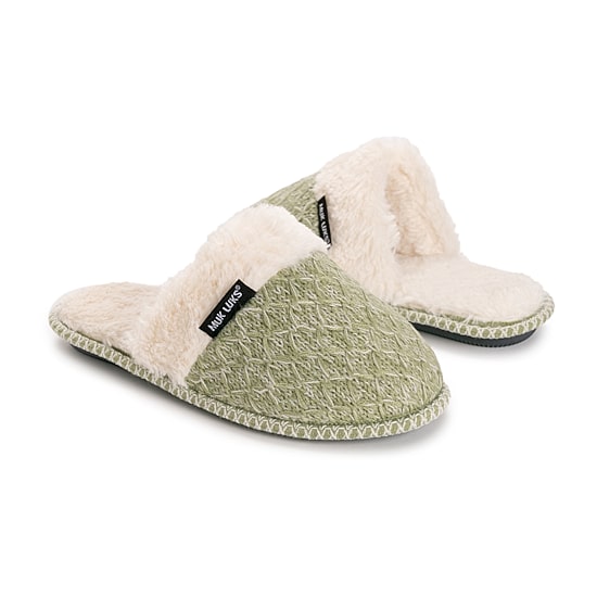 Muk Luks Womens Memory Foam Slip Resistant Slip-On Slippers