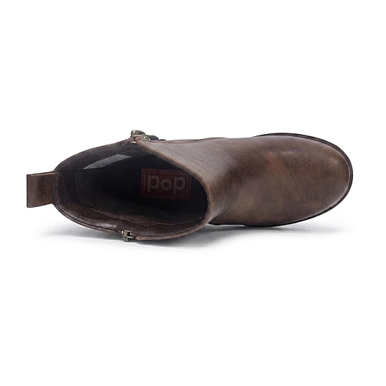 Pop Womens Elspeth Block Heel Booties