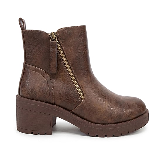 Pop Womens Elspeth Block Heel Booties