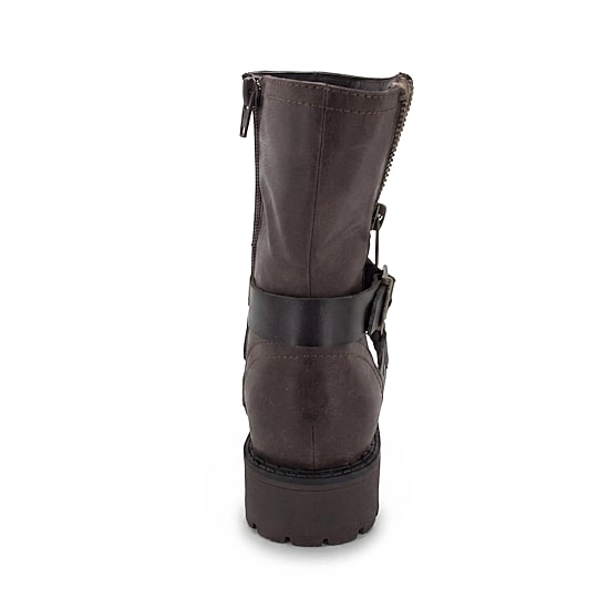 Pop Womens Liotta Flat Heel Motorcycle Boots