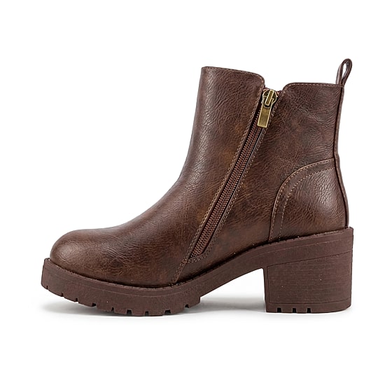 Pop Womens Elspeth Block Heel Booties
