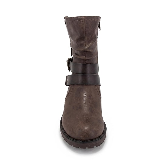 Pop Womens Liotta Flat Heel Motorcycle Boots