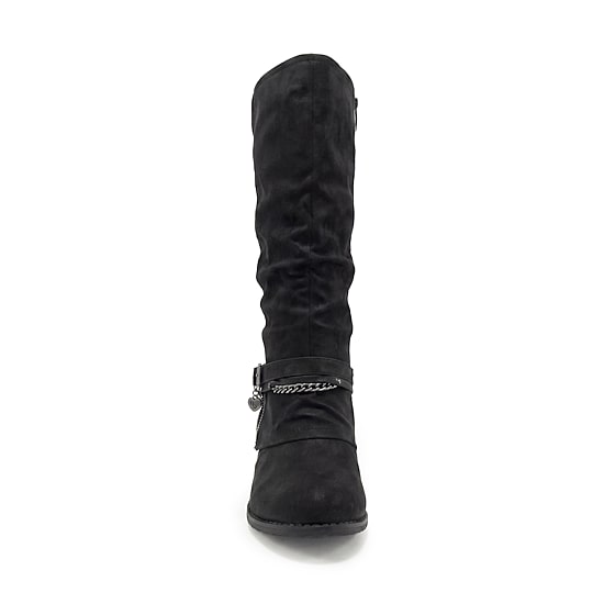 Pop Womens Devante Block Heel Slouch Boots