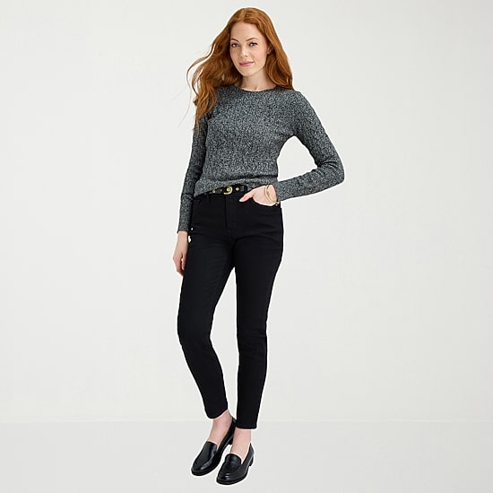 St. John's Bay Tall Womens Crew Neck Long Sleeve Cable Knit Pullover Sweater