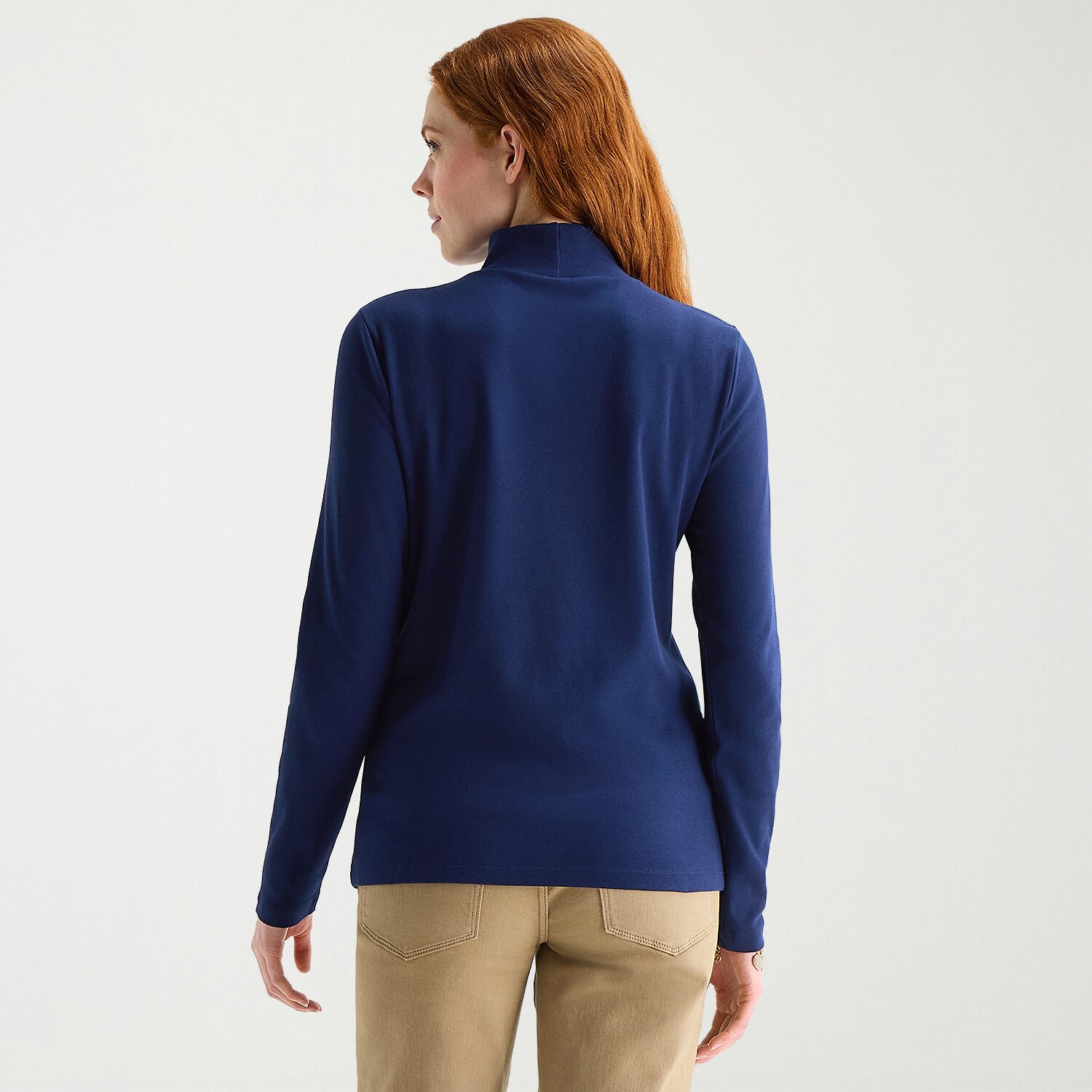 St. John's Bay Womens Tall Mock Neck Long Sleeve T-Shirt