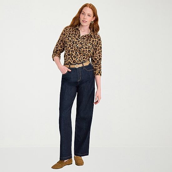 St. John's Bay Womens Tall Cuffed Long Sleeve Regular Fit Button-Down Shirt