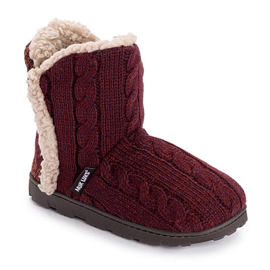 Muk Luks Womens Memory Foam Slip Resistant Bootie Slippers