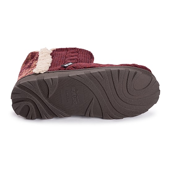 Muk Luks Womens Memory Foam Slip Resistant Bootie Slippers