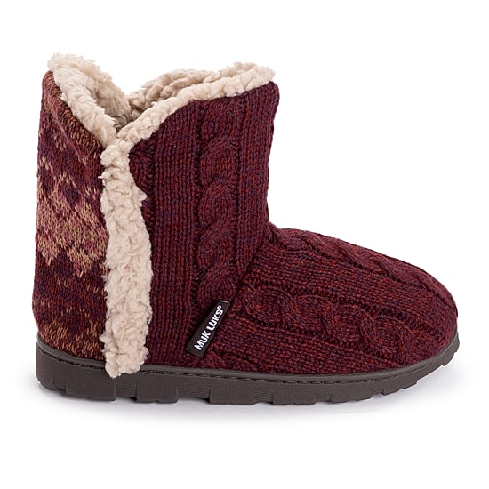 Muk Luks Womens Memory Foam Slip Resistant Bootie Slippers