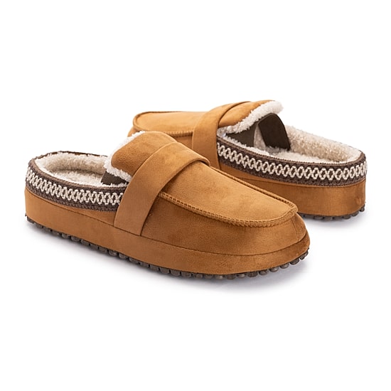Muk Luks Ml F 26 Ds Slippers Womens Memory Foam Slip Resistant Clog Slippers