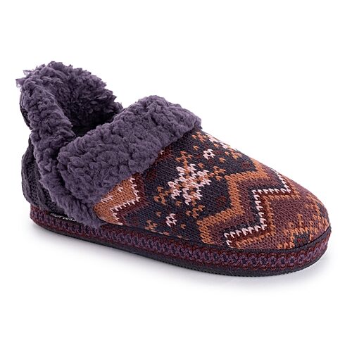 Muk Luks Womens Memory Foam Slip Resistant Slip-on Slippers In Purple