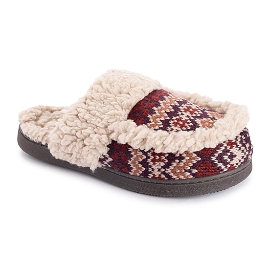 Muk Luks Womens Memory Foam Slip Resistant Slip-On Slippers