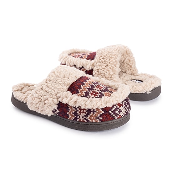 Muk Luks Womens Memory Foam Slip Resistant Slip-On Slippers