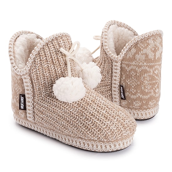 Muk Luks Womens Memory Foam Slip Resistant Bootie Slippers