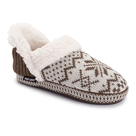 Muk Luks Womens Memory Foam Slip Resistant Slip-On Slippers