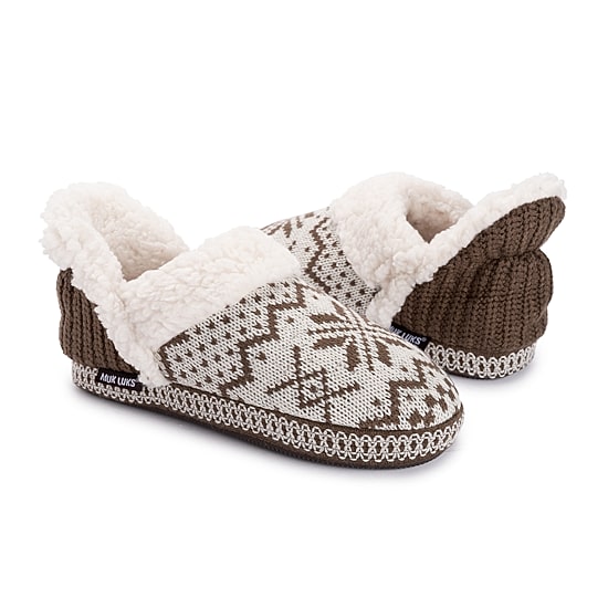 Muk Luks Womens Memory Foam Slip Resistant Slip-On Slippers