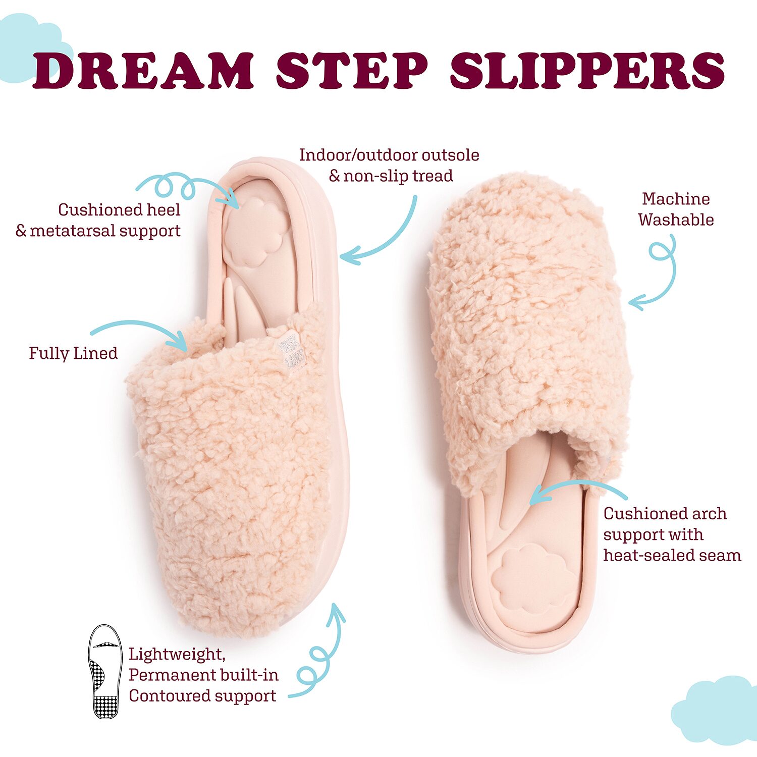 Muk Luks Ml F 26 Ds Slippers Womens Memory Foam Slip Resistant Slip-On