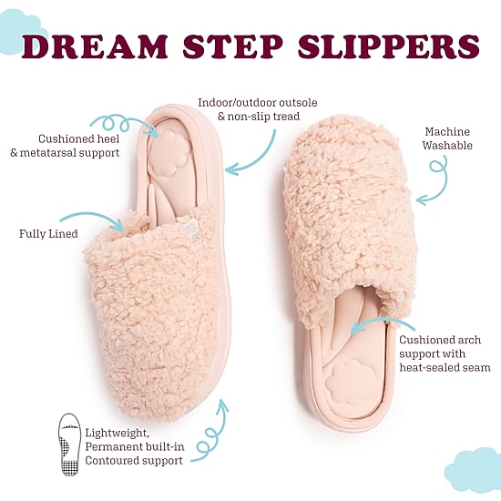 Muk Luks Ml F 26 Ds Slippers Womens Memory Foam Slip Resistant Slip-On Slippers